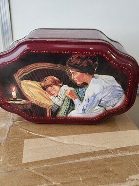 Vtg Hershey's Pot of Gold Chocolates THE CHILD SLEEPING Tin GUC SEE PICS